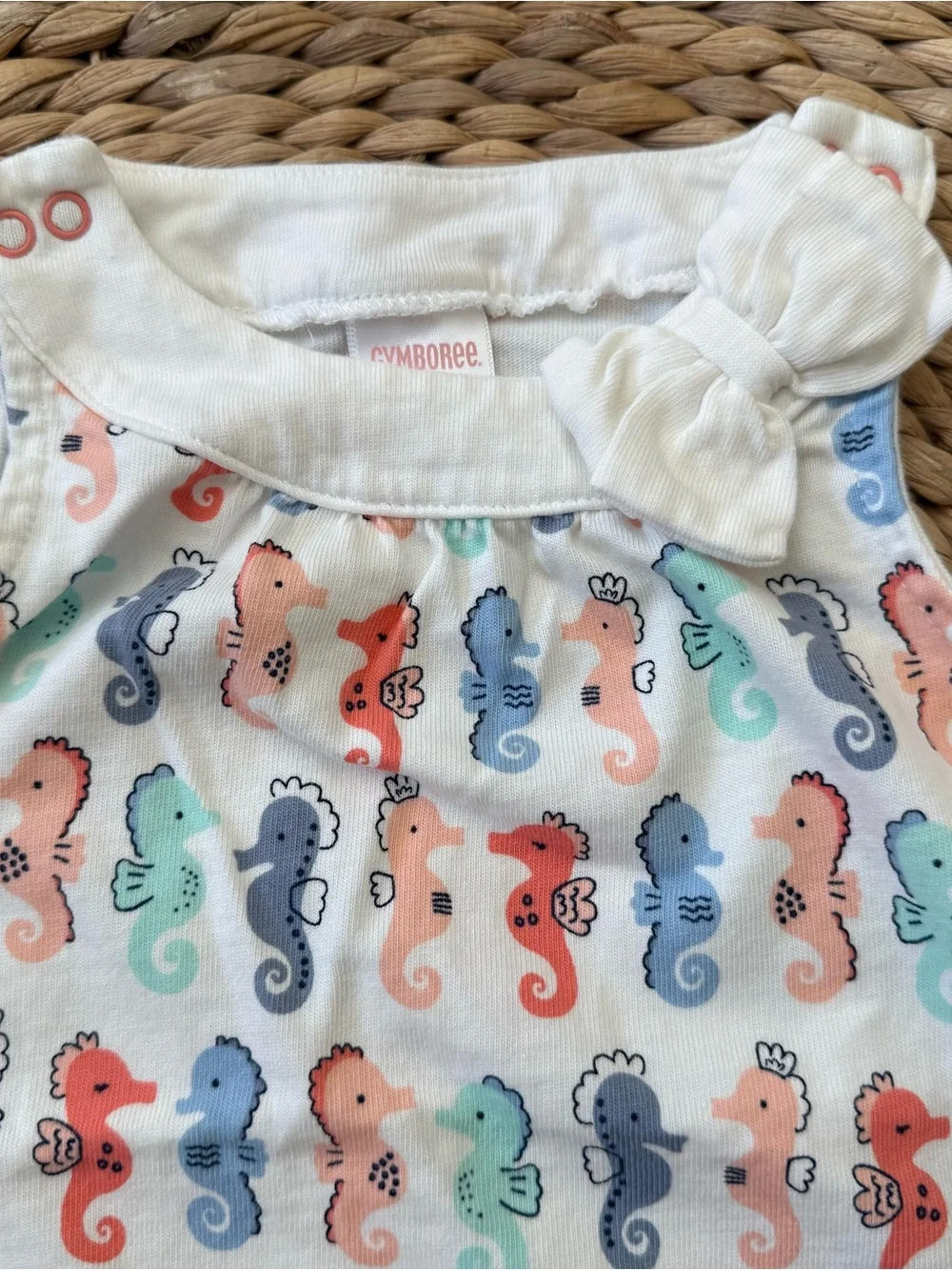 Gymboree Seahorse Romper Sz 3-6 Months EUC